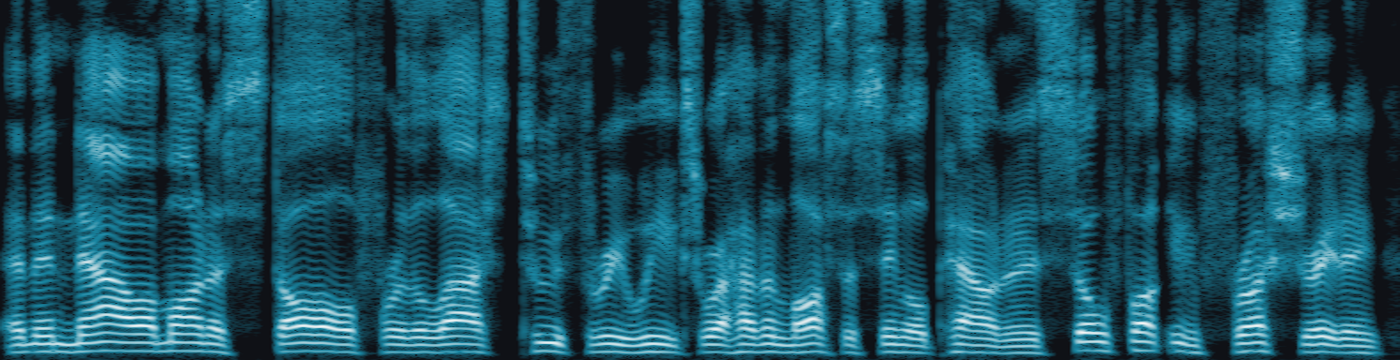 Spectrogram after cleanup, quiet between words